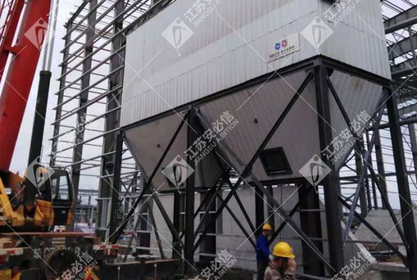 建材行業除塵器安裝現場